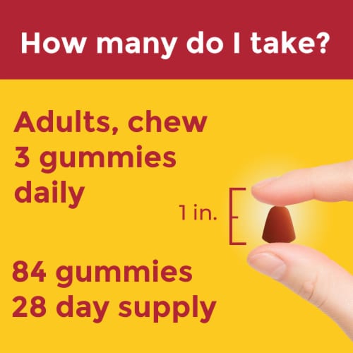 Nature Made Advanced Multivitamin Gummies 50+ for Him Tropical Pineapple Flavored Perspective: top