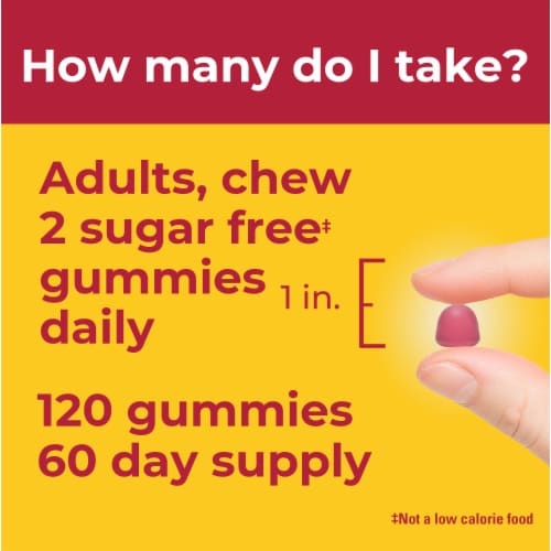 Nature Made® Zero Sugar Hair Skin Nails Gummies 2500 mcg Perspective: top