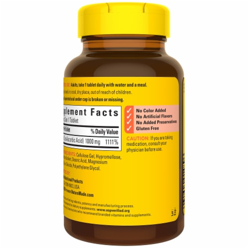 Nature Made® Vitamin C Tablets 1000mg Perspective: top