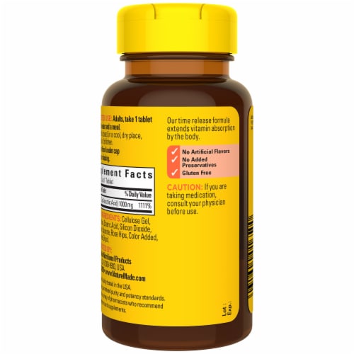 Nature Made® Vitamin C Tablets 1000mg Perspective: top