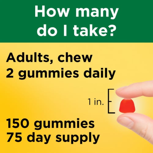 Nature Made® Strawberry Peach Mango Vitamin D3 Gummies Perspective: top