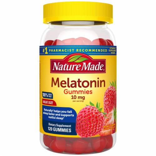 Nature Made® Dreamy Strawberry Melatonin Gummies 10mg Perspective: top