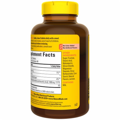 Nature Made® Chewable 1000mg Vitamin C Perspective: top