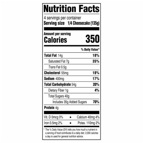 Sara Lee Classic Cherry Cheesecake Perspective: top