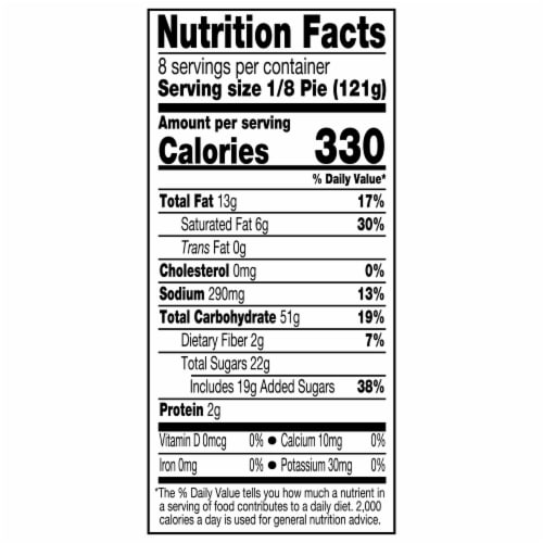 Sara Lee® Traditional Fruit Pie Unbaked Dutch Apple Perspective: top