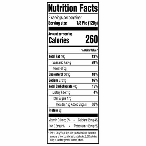 Sara Lee® Open Face Pie Unbaked Pumpkin Perspective: top