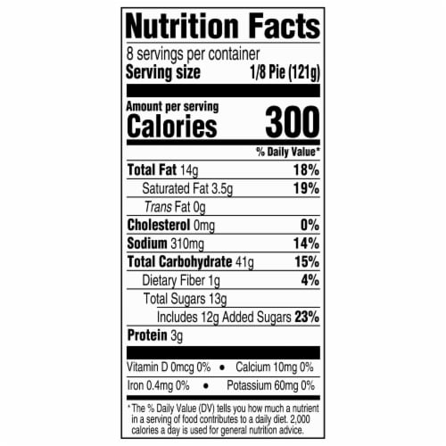 Sara Lee® Traditional Fruit Pie 9" Unbaked Peach Perspective: top
