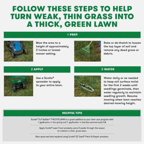 Scotts Turf Builder Thick'R Lawn 40 Lb. Bermuda Grass Patch & Repair 30178 Perspective: top
