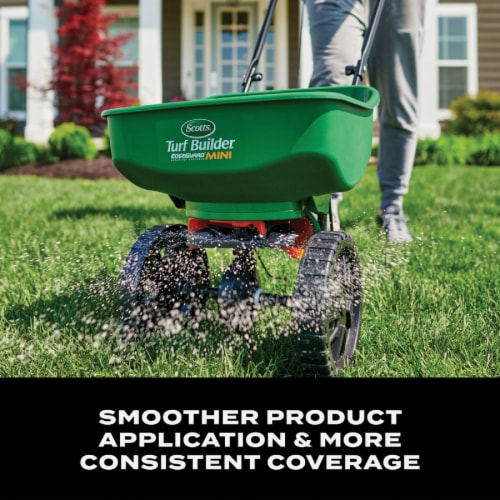Scotts® Turf Builder EdgeGuard Mini Spreader - Green Perspective: top