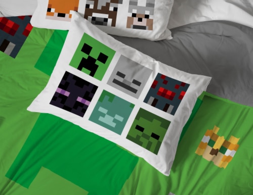Sunny Side Up Minecraft Creeper Bed Set with Sham Full Ralphs