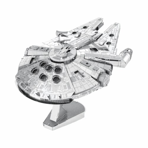 Fascinations ICONX 3D Large Millennium Falcon Metal Model Kit Perspective: top