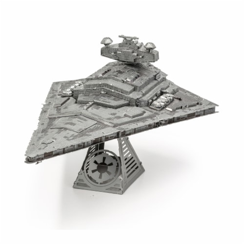 Fascinations Metal Earth ICONX Star Wars Imperial Star Destroyer 3D Metal Model Kit Perspective: top