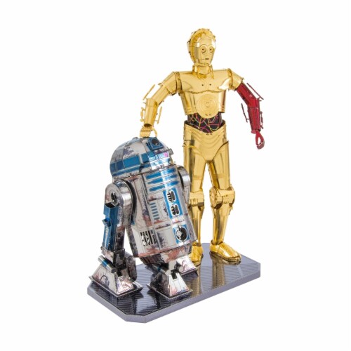 Fascinations Metal Earth Star Wars R2-D2 & C-3PO 3D Metal Model Kit Perspective: top