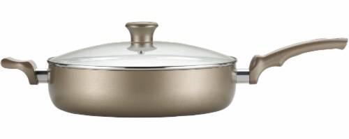 T-fal Ceramic Chef Jumbo Cooker with Glass Lid - Champagne Perspective: top