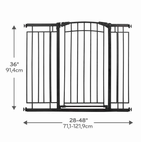 Evenflo Multi-Use Decor Tall Walk-Thru Gate - Black Metal Perspective: top