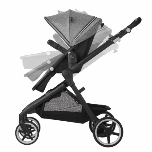 Evenflo GOLD SensorSafe Pivot Xpand Smart Modular Travel System, Moonstone Gray Perspective: top