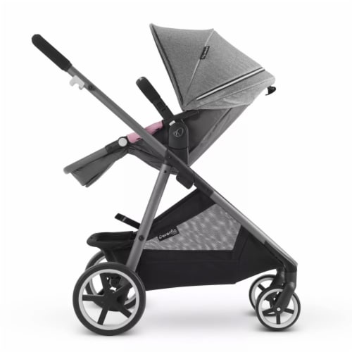 Evenflo Gold Shyft Travel System Set with SecureMax Infant Car Seat, Opal Pink Perspective: top