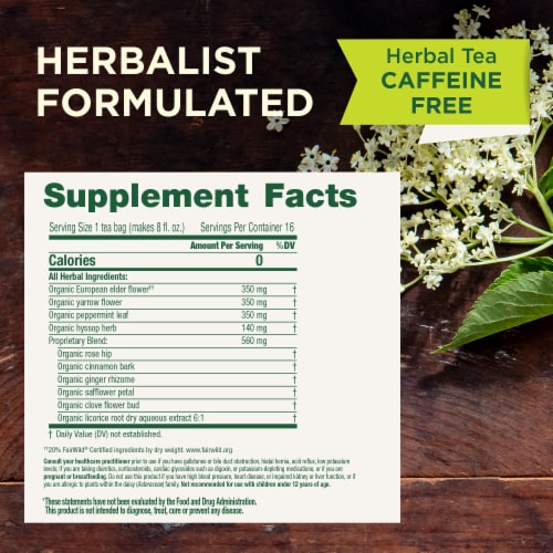 Traditional Medicinals Organic Herbal Cold Care Tea Perspective: top