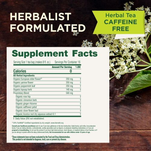 Traditional Medicinals Organic Herbal Cold Care Tea Perspective: top