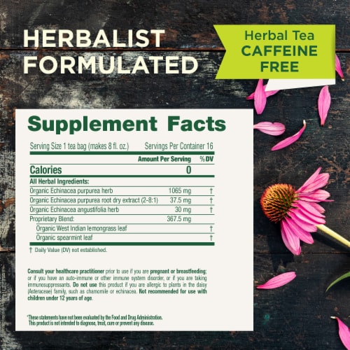 Traditional Medicinals Organic Echinacea Plus Tea Perspective: top