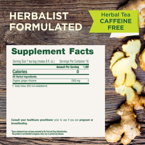 Traditional Medicinals Organic Ginger Tea Perspective: top