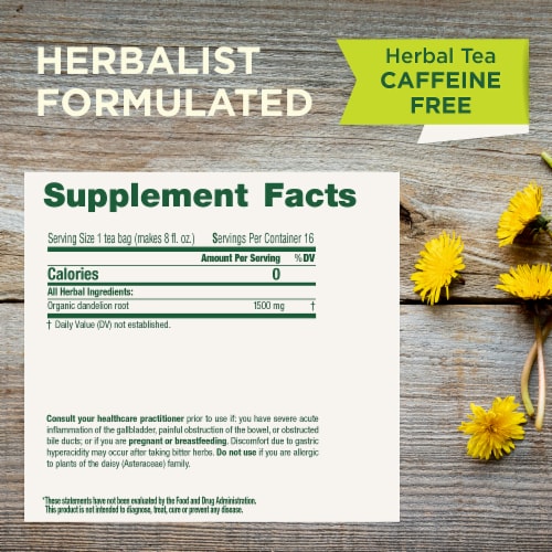 Traditional Medicinals Organic Roasted Dandelion Root Tea Perspective: top
