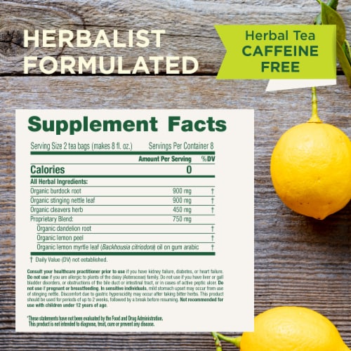 Traditional Medicinals Organic EveryDay Detox Lemon Tea Perspective: top