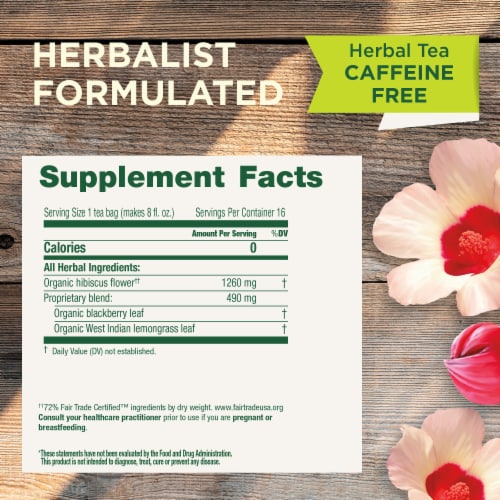 Traditional Medicinals Organic Hibiscus Tea Perspective: top