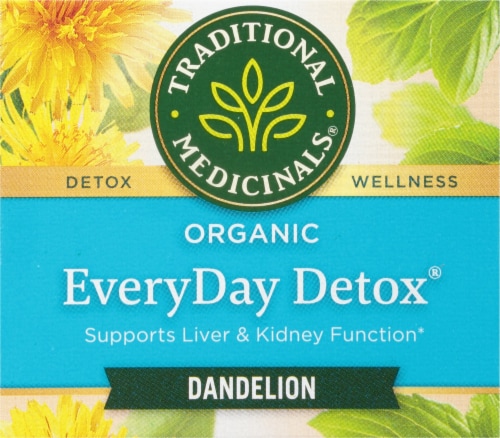 Traditional Medicinals Organic EveryDay Detox Dandelion Herbal Tea Bags Perspective: top