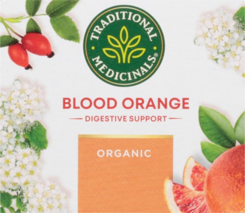 Traditional Medicinals Botanical Blends Blood Orange Digestive Support Herbal Tea Perspective: top