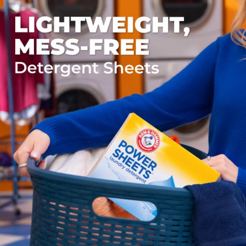 ARM & HAMMER Power Sheets Fresh Breeze Laundry Detergent Sheets Perspective: top