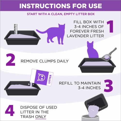 ARM & HAMMER Forever Fresh Lavender Clumping Cat Litter Perspective: top