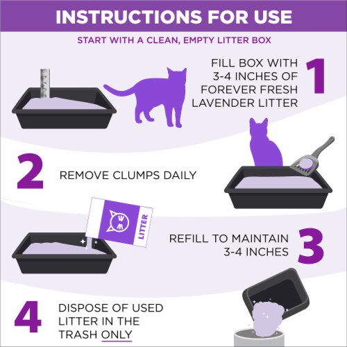 ARM & HAMMER Forever Fresh Lavender Clumping Cat Litter Perspective: top
