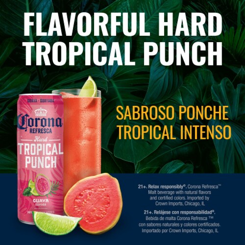 Corona Refresca Hard Tropical Punch Flavored Malt Beverage 12 Cans Variety Pack Perspective: top