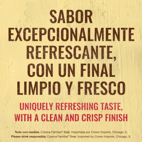 Corona Familiar Mexican Lager Import Beer Perspective: top