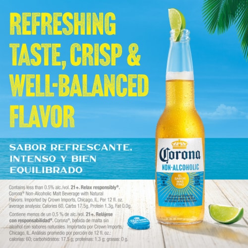 Corona Non-Alcoholic Malt Beverage Mexican Brew Perspective: top