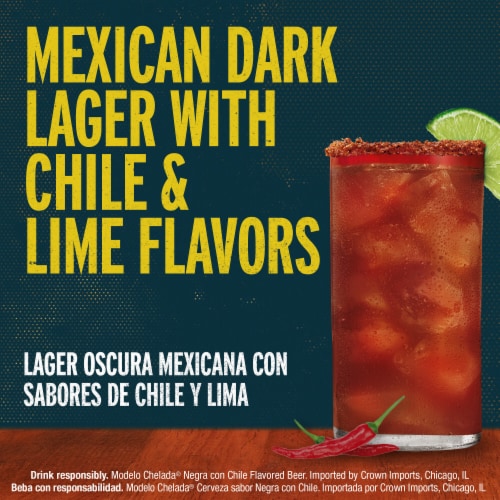 Modelo Chelada Negra Con Chile Mexican Import Flavored Beer Perspective: top