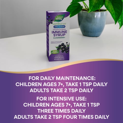 Nature's Way Sugar Free Sambucus Elderberry Syrup Perspective: top