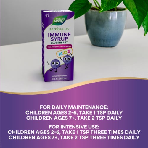 Nature's Way Sambucus® Elderberry Immune Syrup for Kids Perspective: top