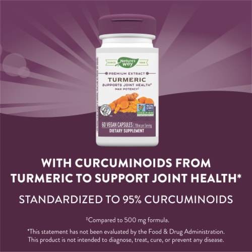 Nature's Way Turmeric Capsules 750mg Perspective: top