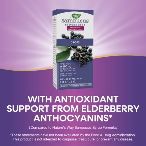 Nature's Way Sambucus Ultra-Strength Elderberry Drops Perspective: top