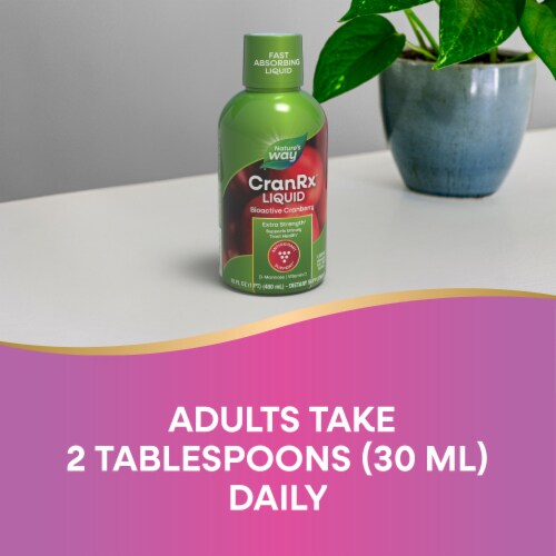 Nature's Way CranRx Extra Strength Cranberry Vitamin C Liquid 1,000 mg Cranberry per 2-Tbsp Serving Perspective: top