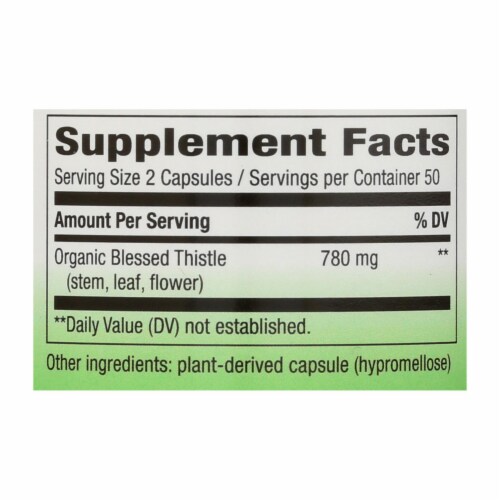 Nature's Way Blessed Thistle Herb Capsules 390mg Perspective: top