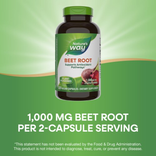 Nature's Way Beet Root Capsules 500mg Perspective: top