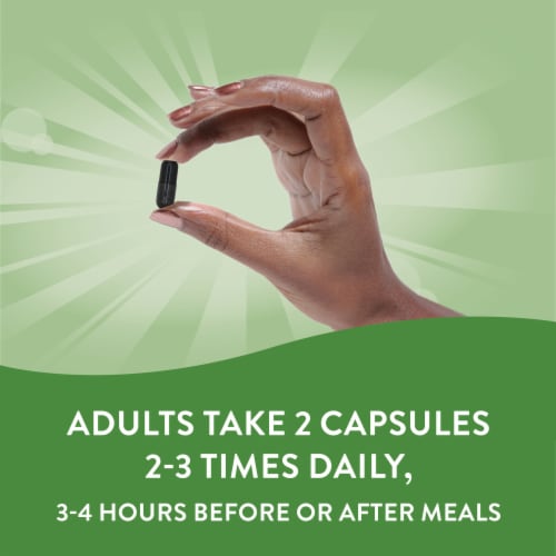 Nature's Way® Activated Charcoal Capsules 280mg Perspective: top