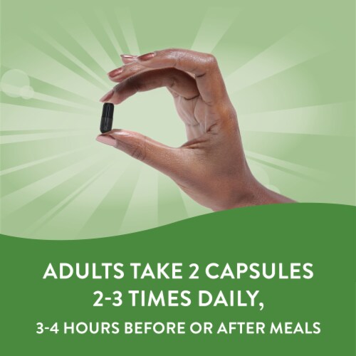 Nature's Way® Activated Charcoal Capsules 500 mg Perspective: top