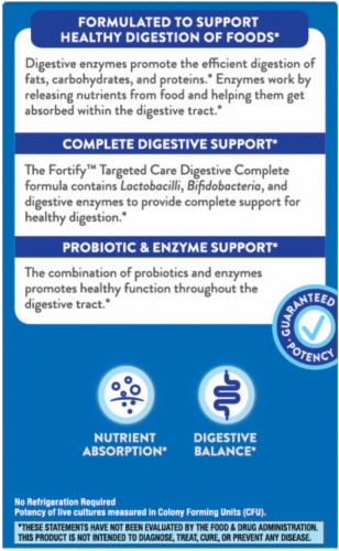 Nature's Way® Fortify™ Dual Action Digestive Complete Capsules Perspective: top