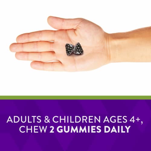 Nature’s Way Sambucus Immune Elderberry with Zinc Vitamins C D3 Gummies Perspective: top