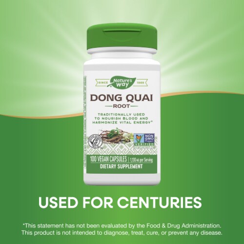 Nature's Way Dong Quai Root Capsules 1130 mg Perspective: top