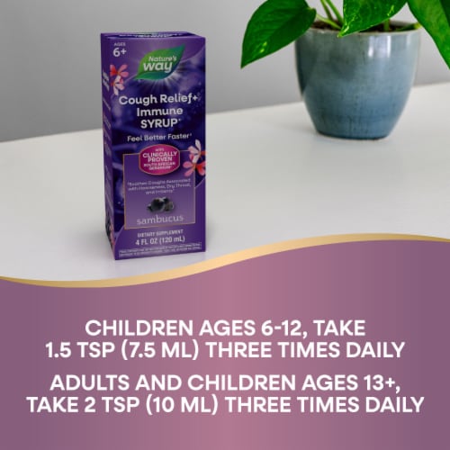 Nature's Way Sambucus® Relief Adult Cough Syrup Perspective: top